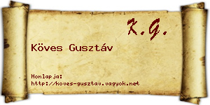 Köves Gusztáv névjegykártya