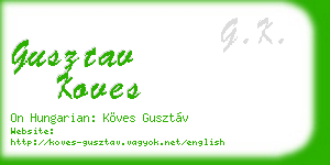 gusztav koves business card